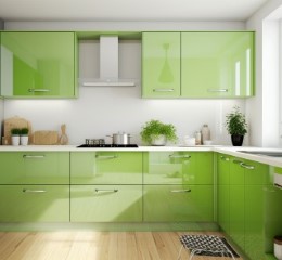 Green kitchen cabinet painting sample, Geelong